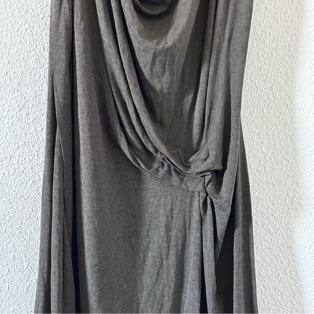 Donna Karen New York Black Label Women’s Dress Medium Brown Asymmetrical - Picture 3 of 12
